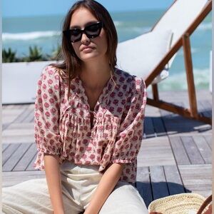 Emerson Fry puff Isla blouse XS/S